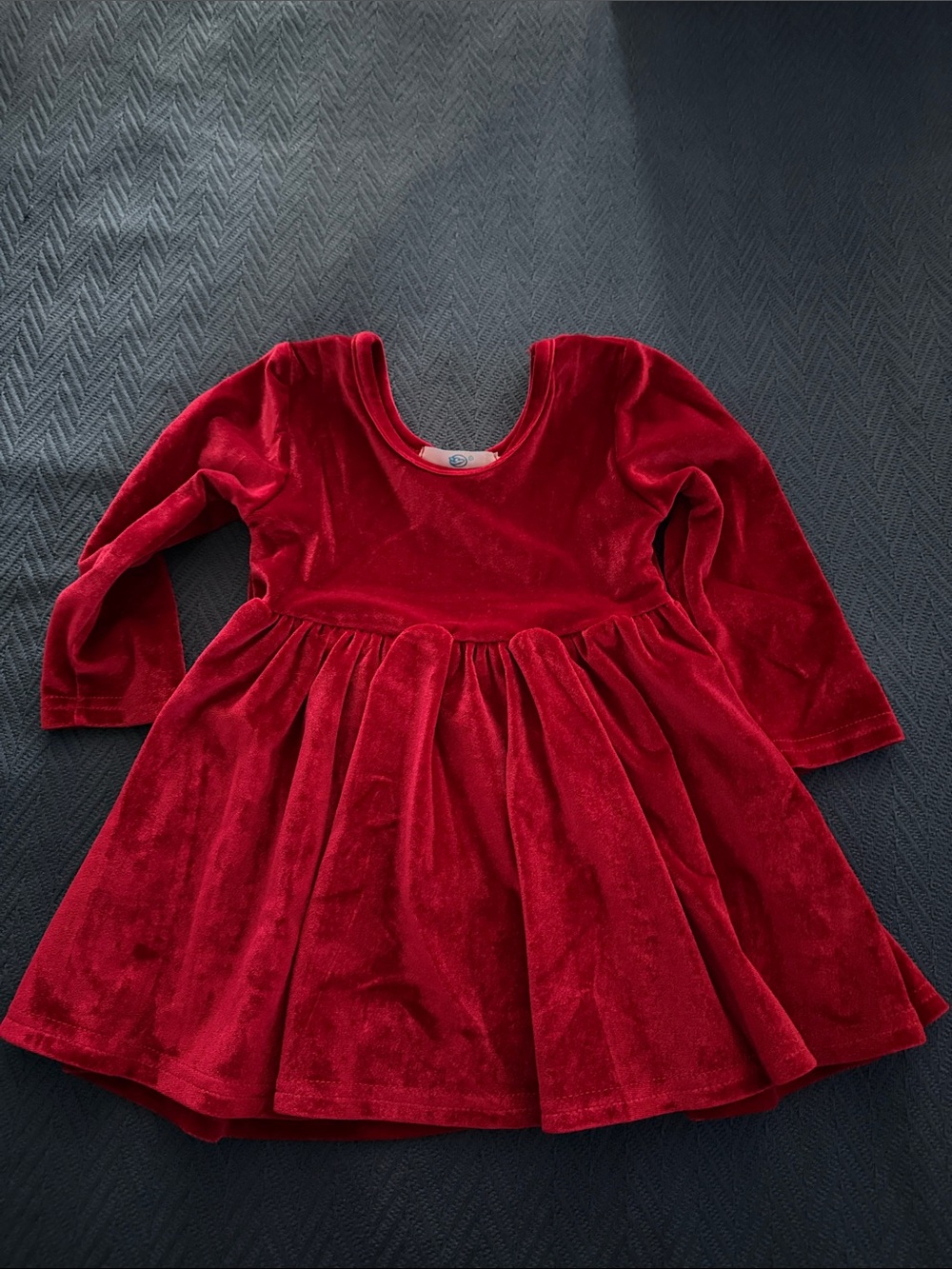 Red Velvet Girls' Dress